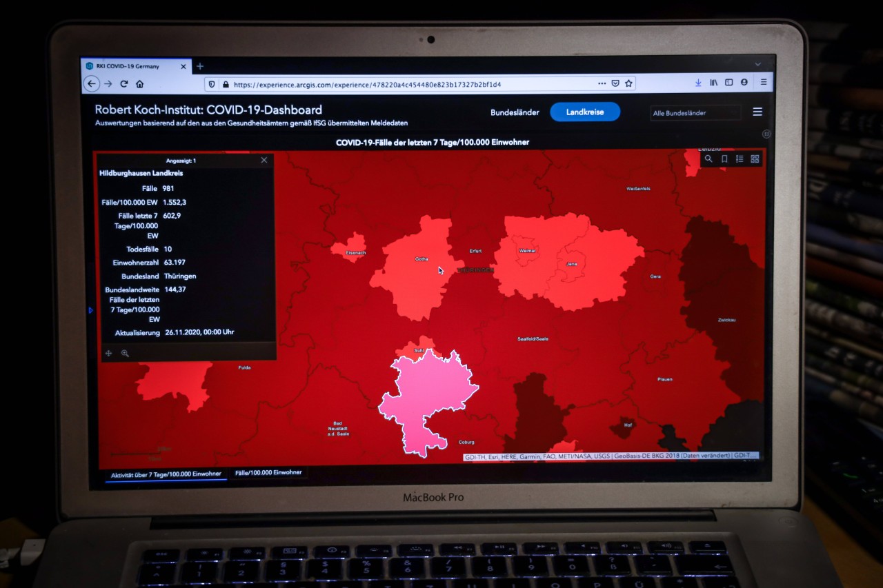 Die Zahlen der Corona-Neuinfektionen sind in Thüringen in den letzten Wochen stark gestiegen. 