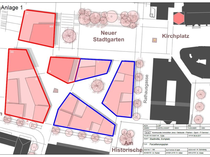Eichplatz Parzellierungsplan
