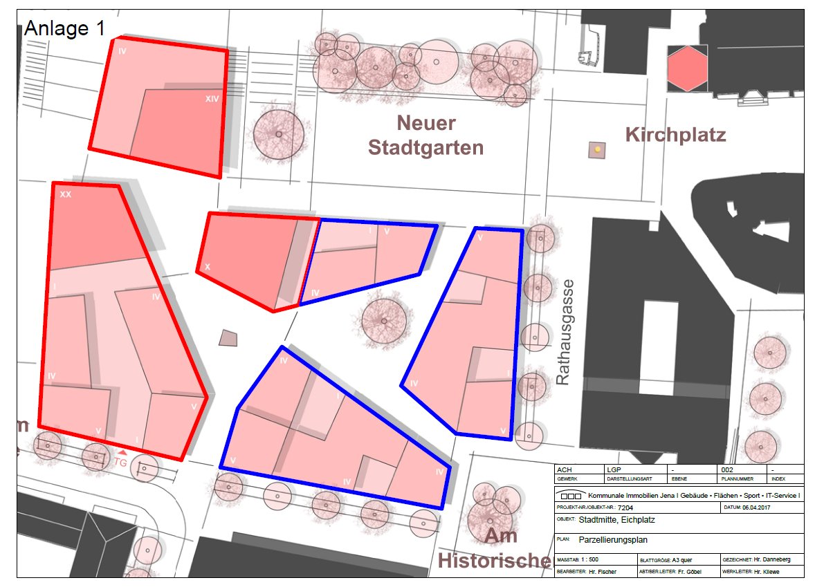 Eichplatz Parzellierungsplan