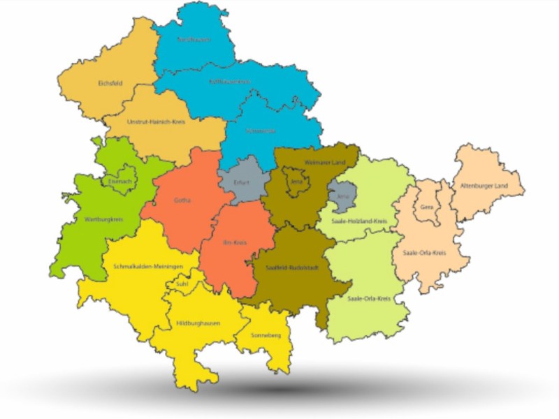Die Falsche Karte des Thüringer Innenministeriums., Deutlich angenehmer und vor allem in der richtigen Version ist diese später ins Netz gestellte Karte.