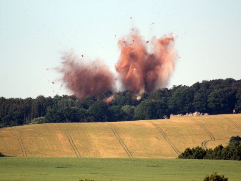 Fliegerbombe gesprengt