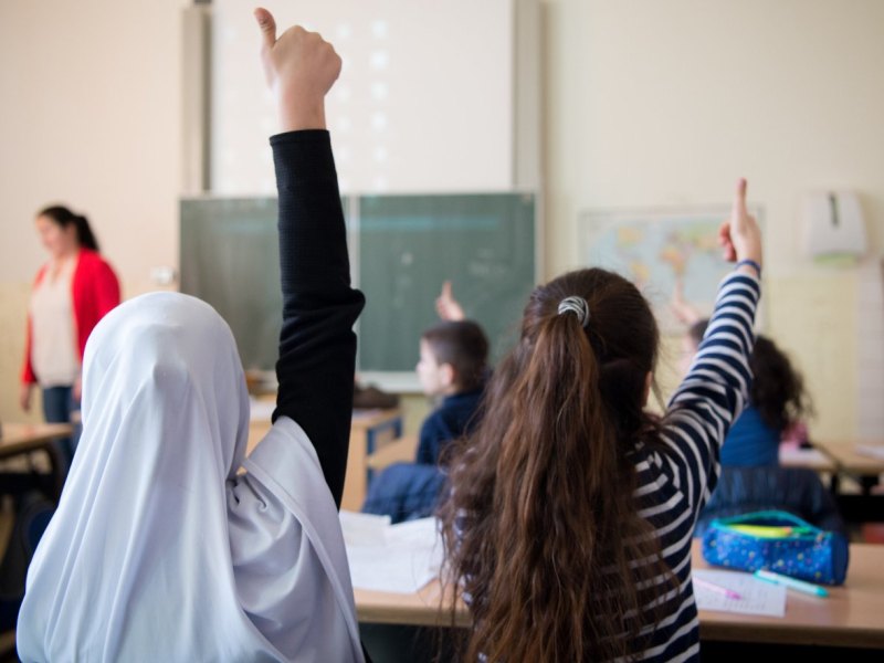 Flüchtlingskinder im Unterricht