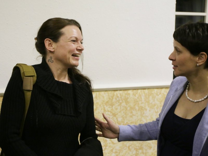 Frauke Petry Angela Schaller AfD Thügida
