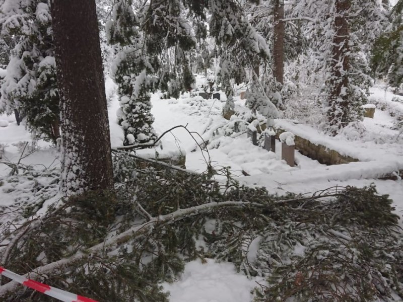 Friedhöfe Friedhof Schnee Gera gesperrt