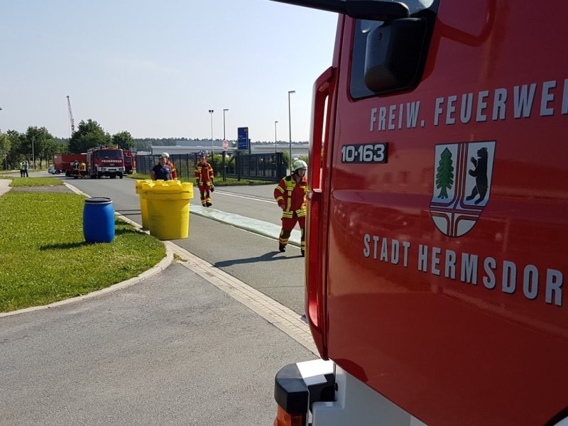Gefahrgutunfall in Hermsdorf