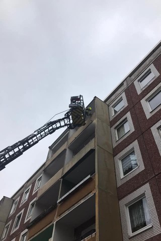 Die Feuerwehr Gera rettet die Taube aus dem Katzennest.