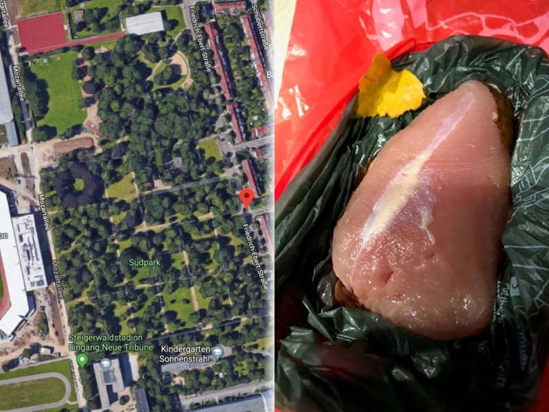 Giftköder Hund Gift Erfurt Karte