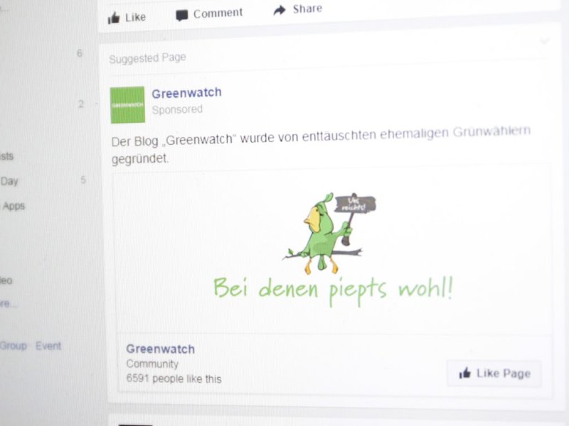 Greenwatch Facebook Werbung