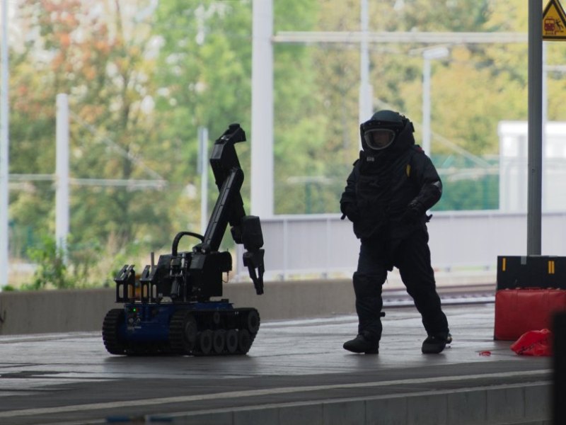Herrenloser Koffer Polizeieinsatz