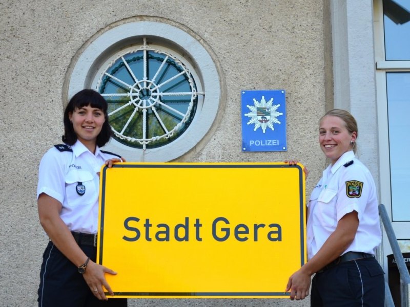 Ortseingangsschild von Gera in Halle wieder aufgetaucht