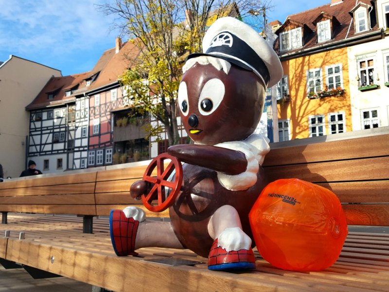 Pittiplatsch auf den Rathausbrücken in Erfurt