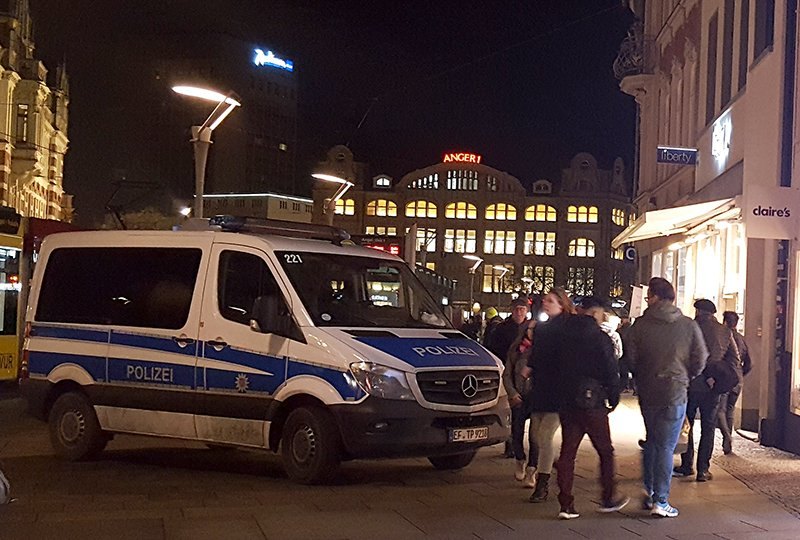 Polizeieinsatz am Erfurter Anger