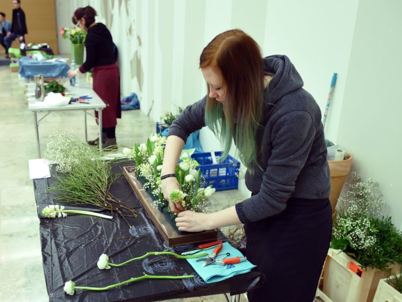 Prüfung für angehende Floristen Ausbildung