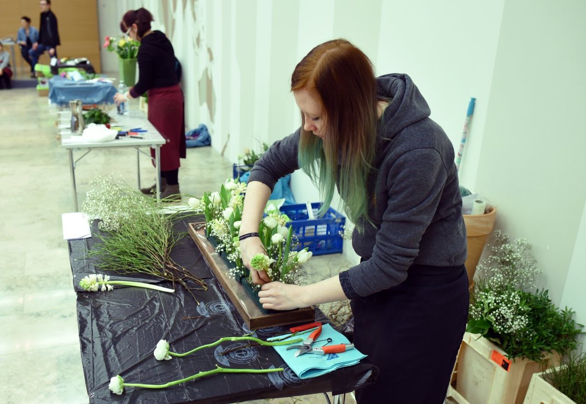 Prüfung für angehende Floristen Ausbildung