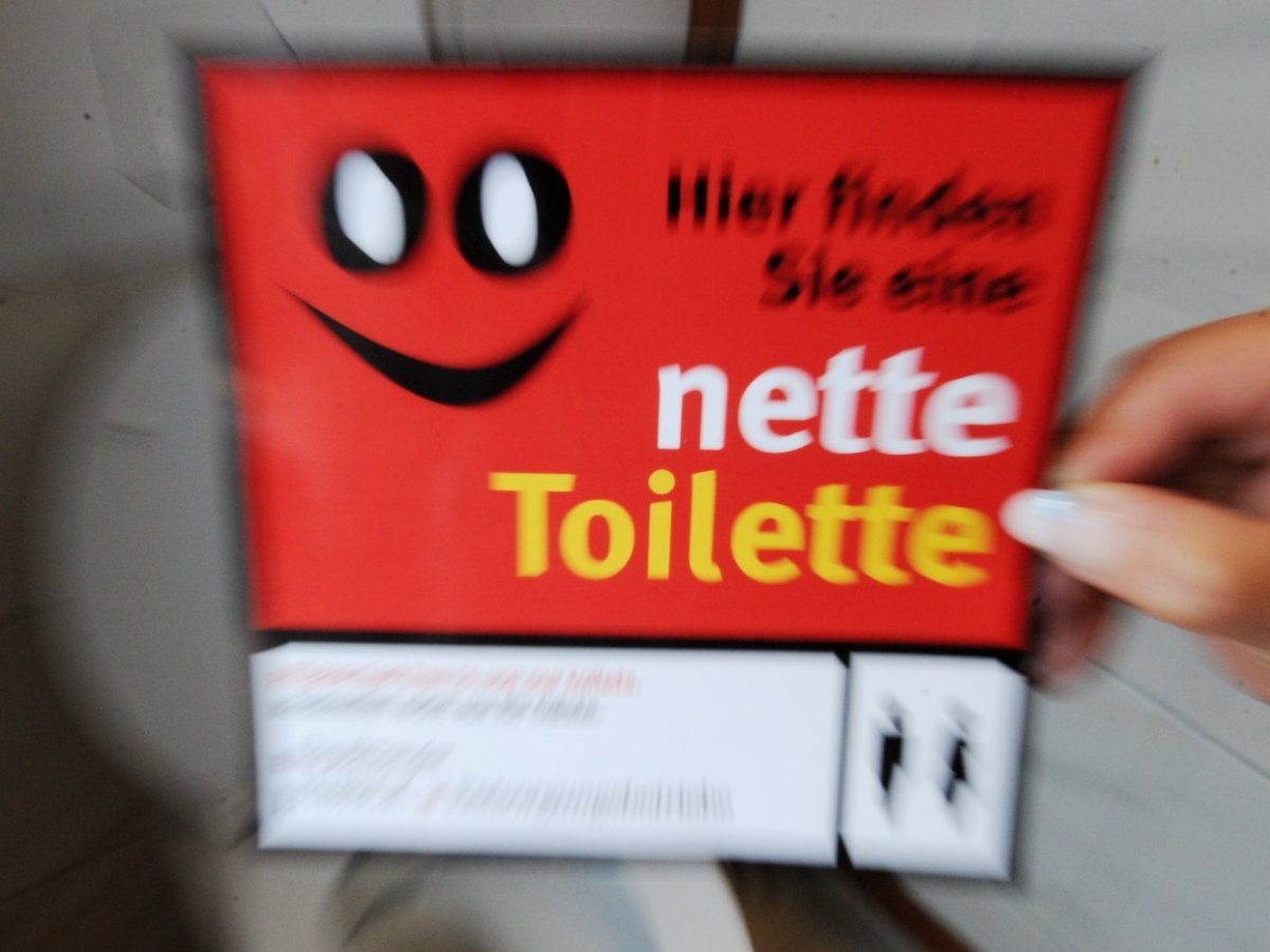 Schild „nette Toilette”