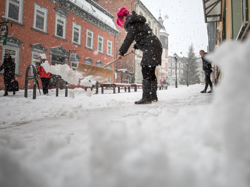 Schneeschippen in Ilmenau