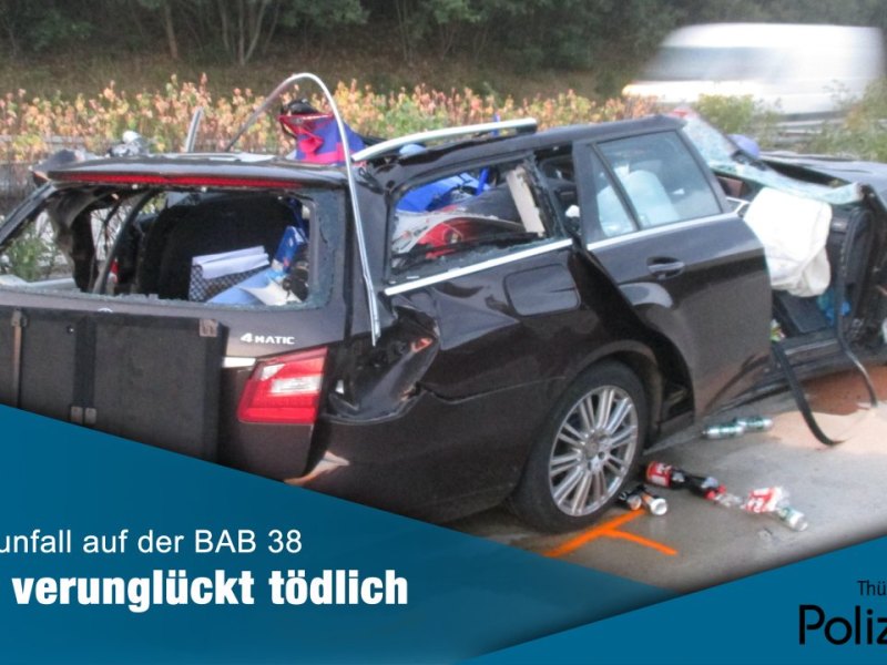 Tödlicher Verkehrsunfall A38 Eichsfeld
