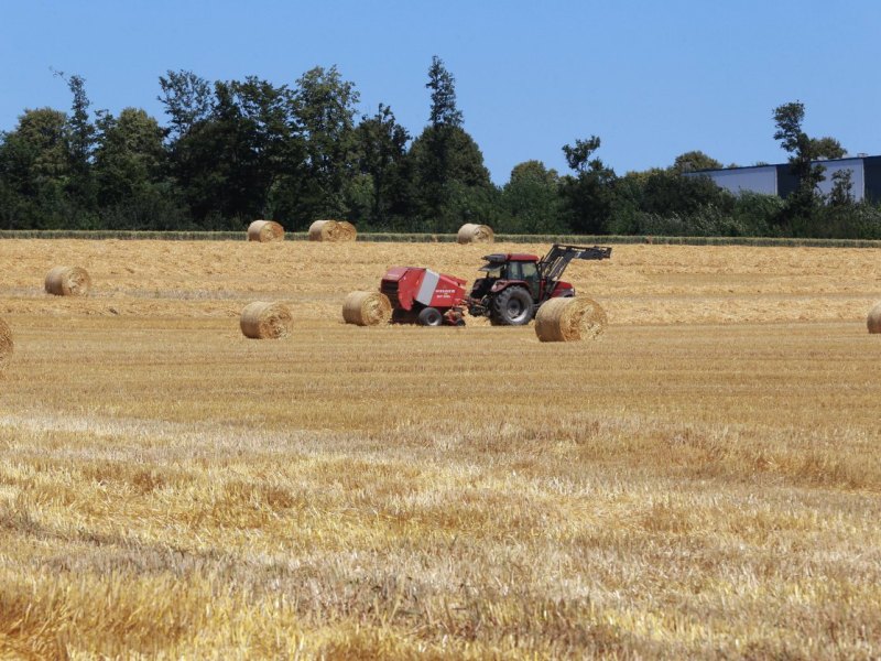 Traktor bei der Ernte