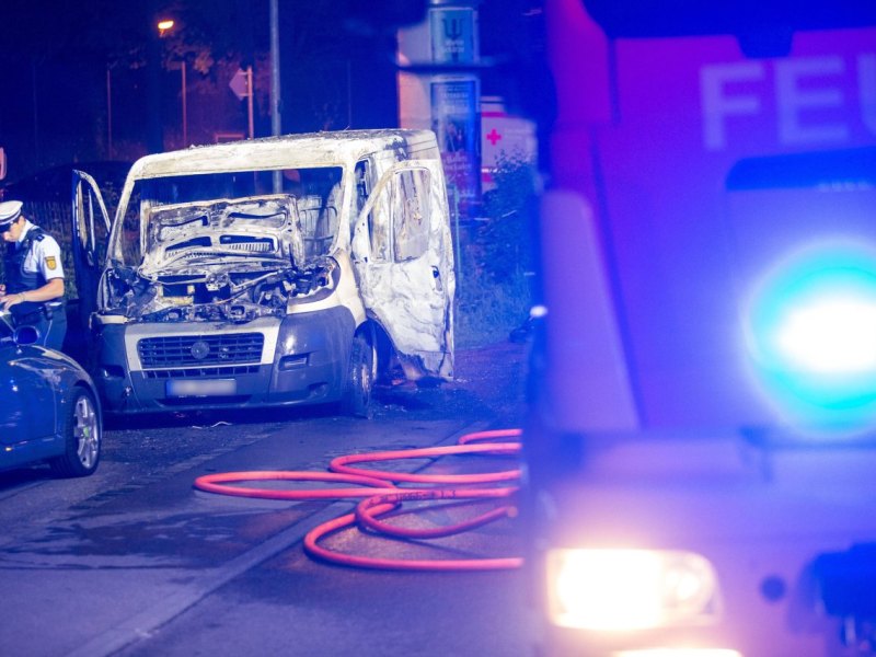 Transporter ausgebrannt Autobrand