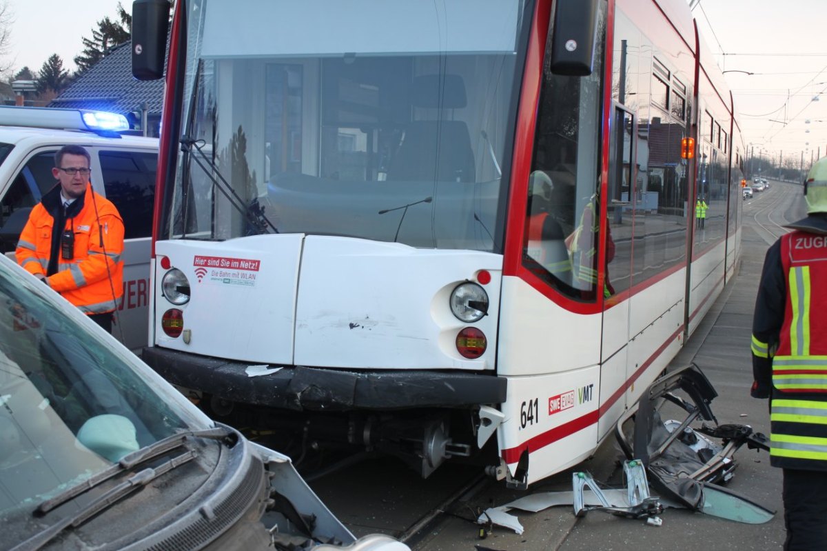 Unfall in der Leipziger Straße in Erfurt