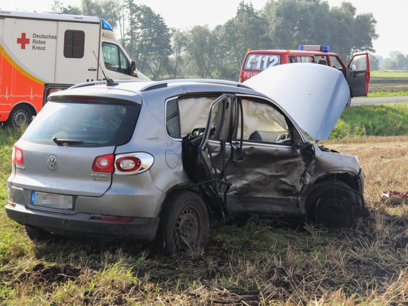 Unfall zwischen Haßleben und Vehra