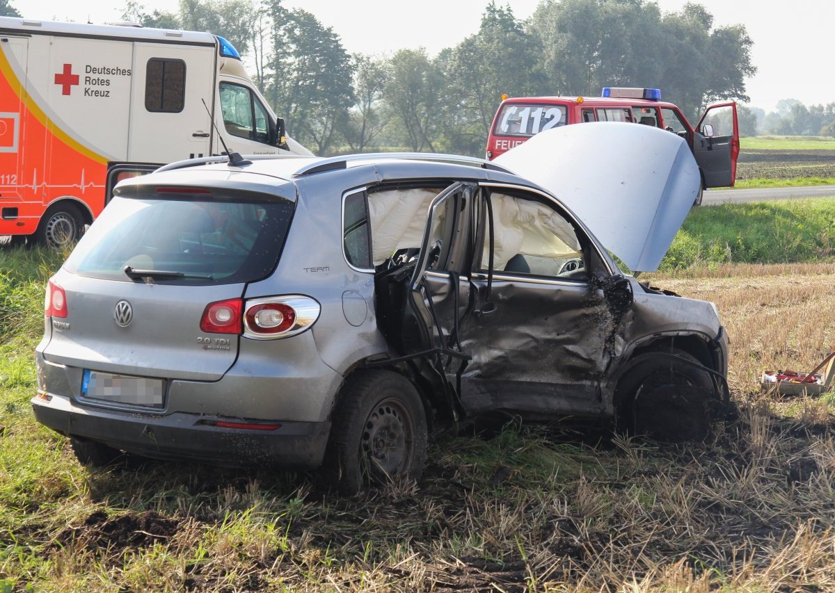 Unfall zwischen Haßleben und Vehra