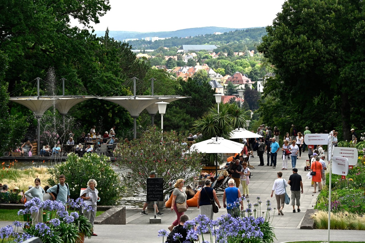 Je später der Sommer, desto mehr füllt sich das Gelände der Buga Erfurt.