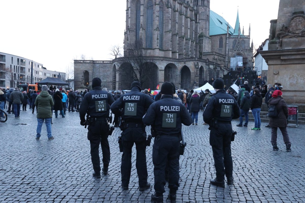 corona demo erfurt polizei