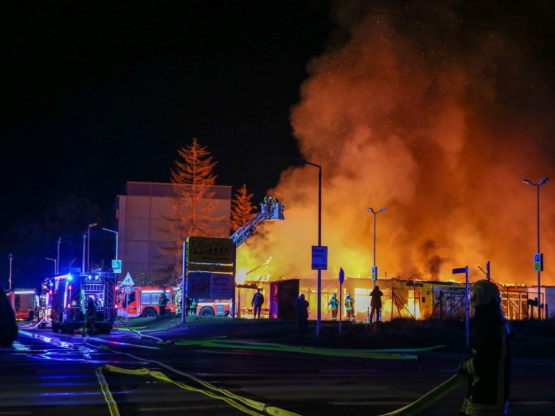 netto gotha brand feuer feuerwehr