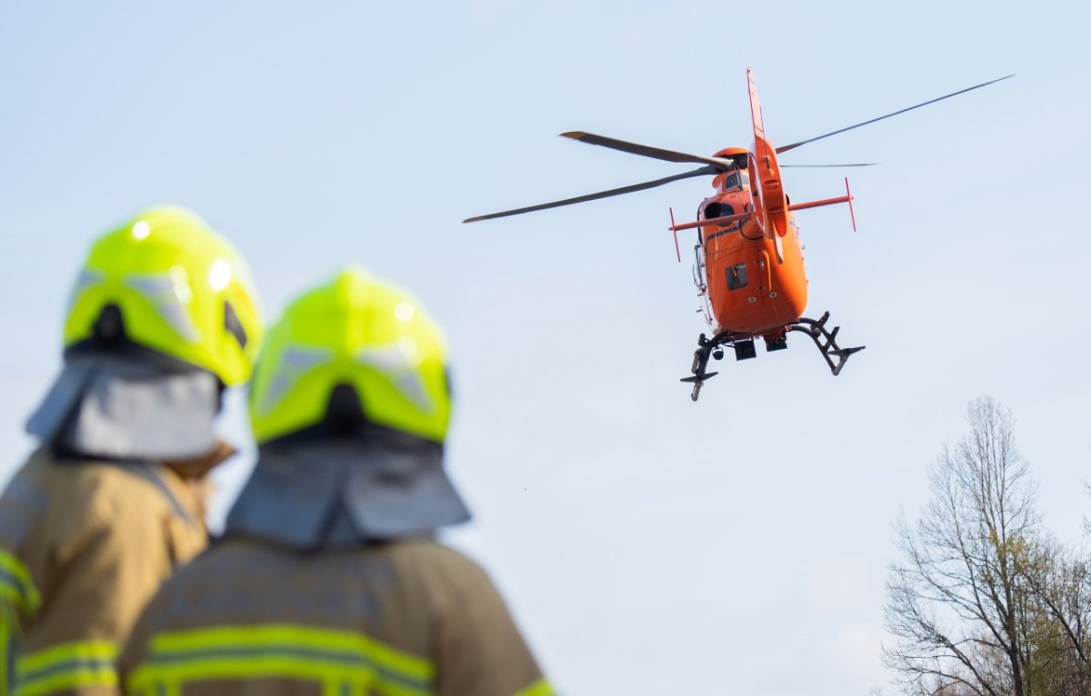 rettungshubschrauber unfall autobahn a4 bucha thüringen