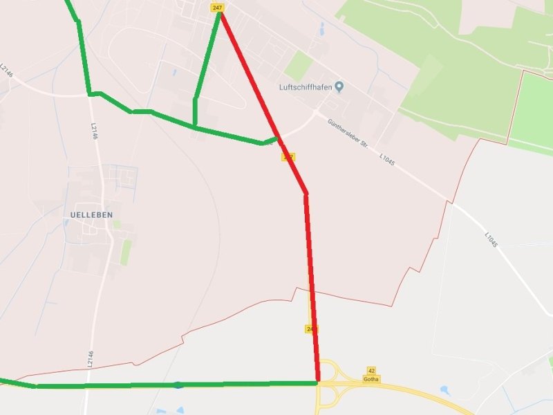 straße gesperrt Gotha