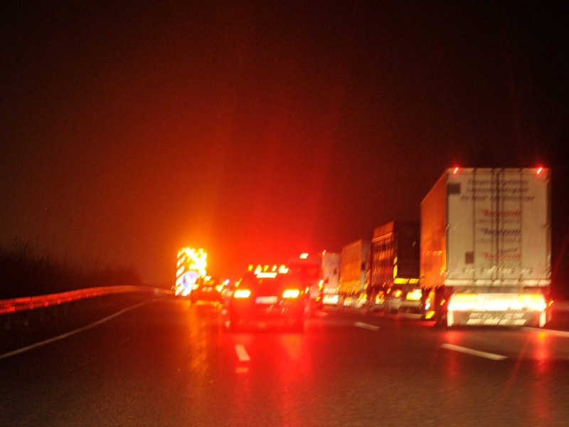 A71 Thüringen  Lkw Unfall Artern