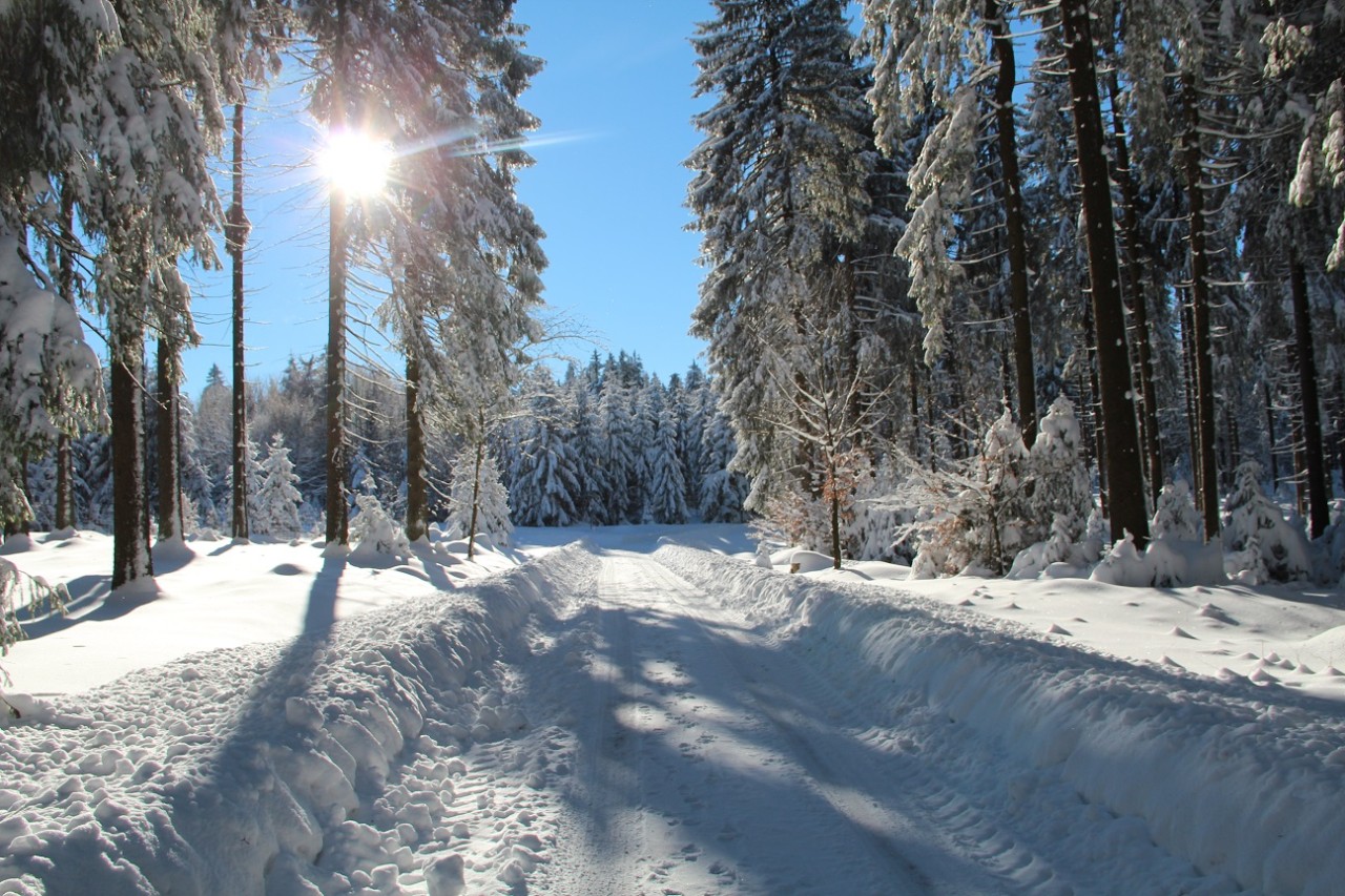 Vorsicht vor Glätte im Thüringer Wald. 