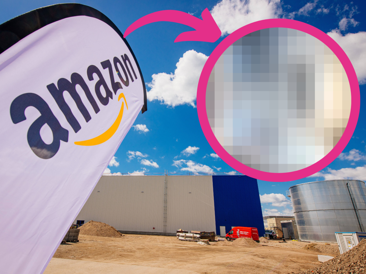 Amazon Schild in Erfurt Stotternheim