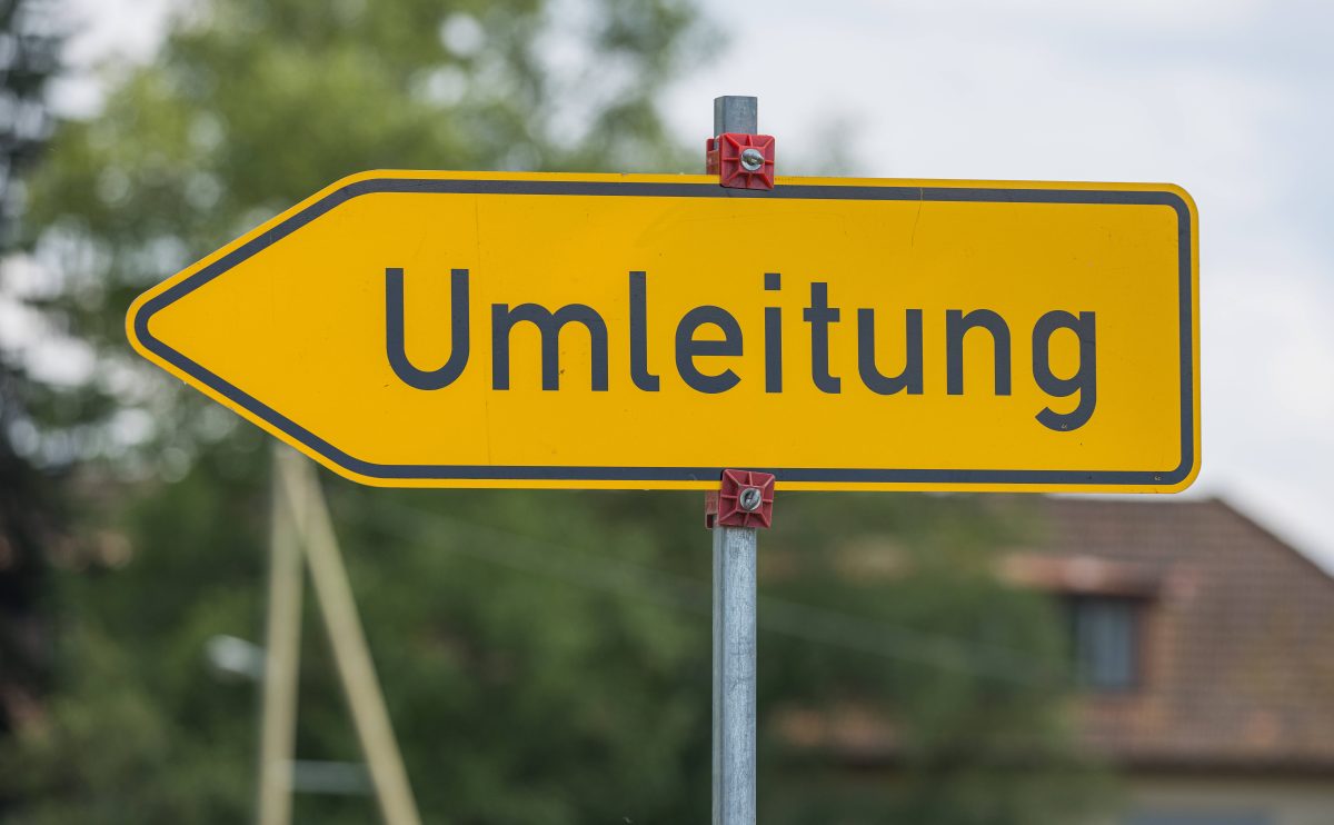 Umleitungsschild