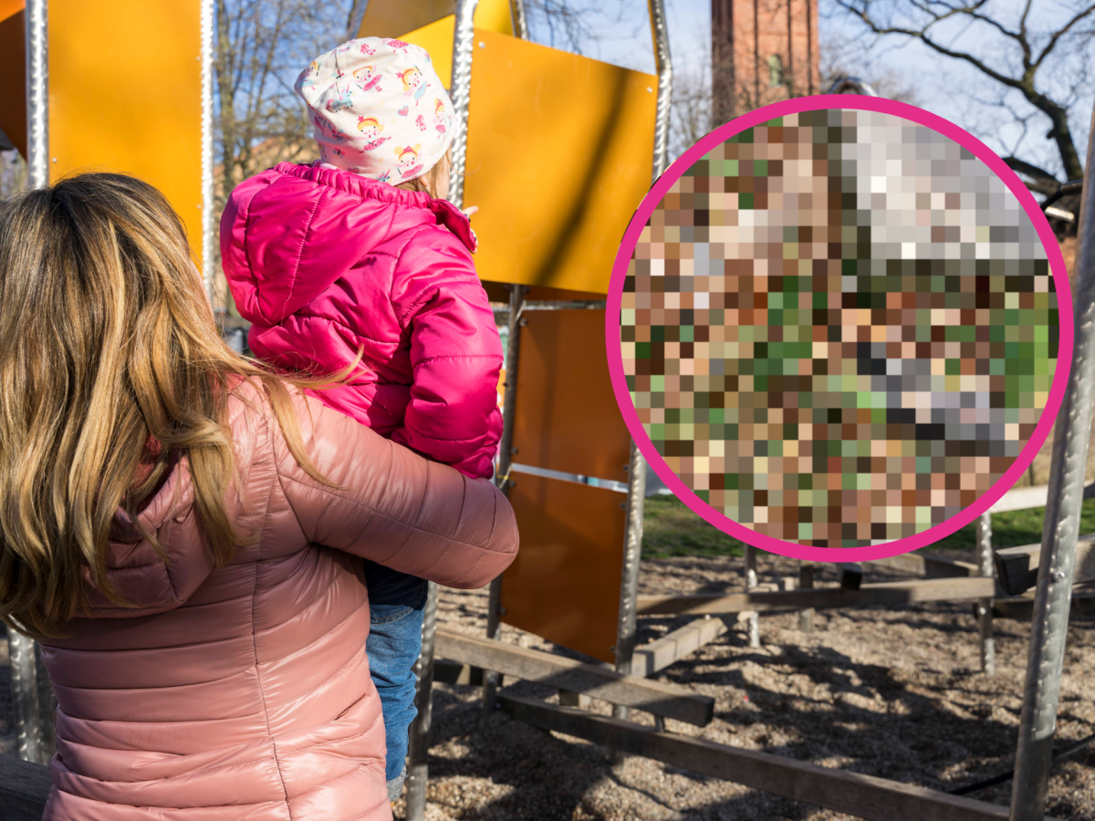 Unfassbare Entdeckung auf einem Spielplatz in Thüringen! (Symbolbild/Montage)