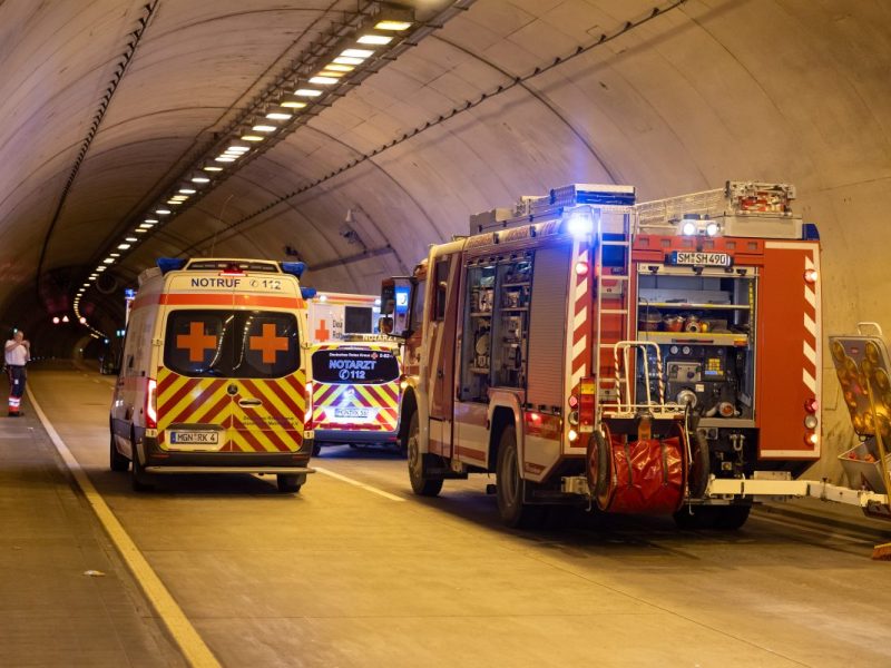 Unfallstelle auf der A71 in Thüringen