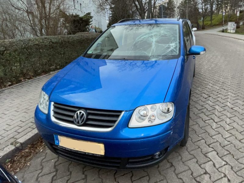 Der VW stand dem Erfurter im Weg.