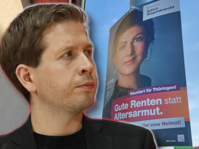 Wirbel vor der Thüringen Wahl: Attacke von Kühnert gegen Wagenknecht.