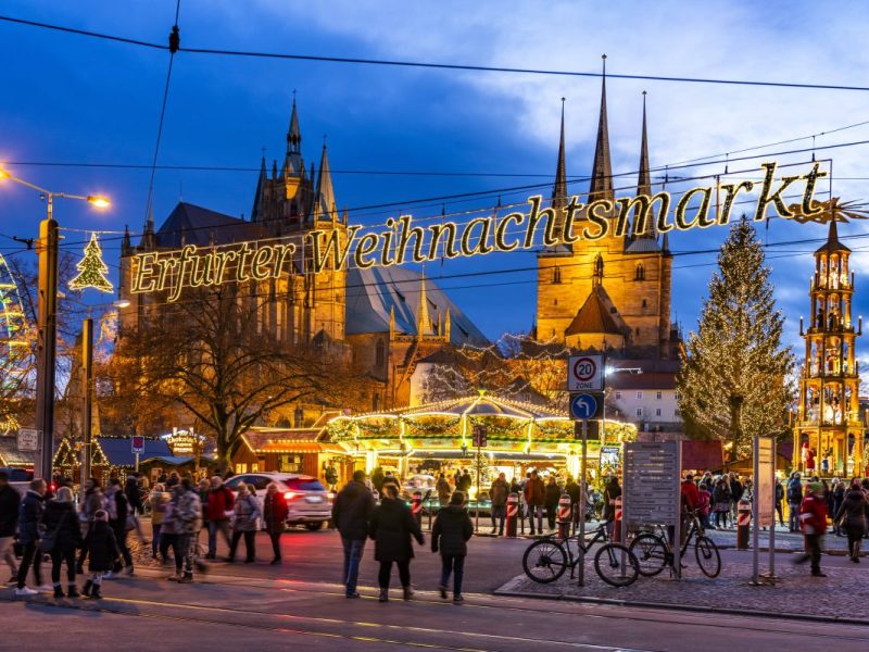 Der Weihnachtsmarkt in Erfurt.